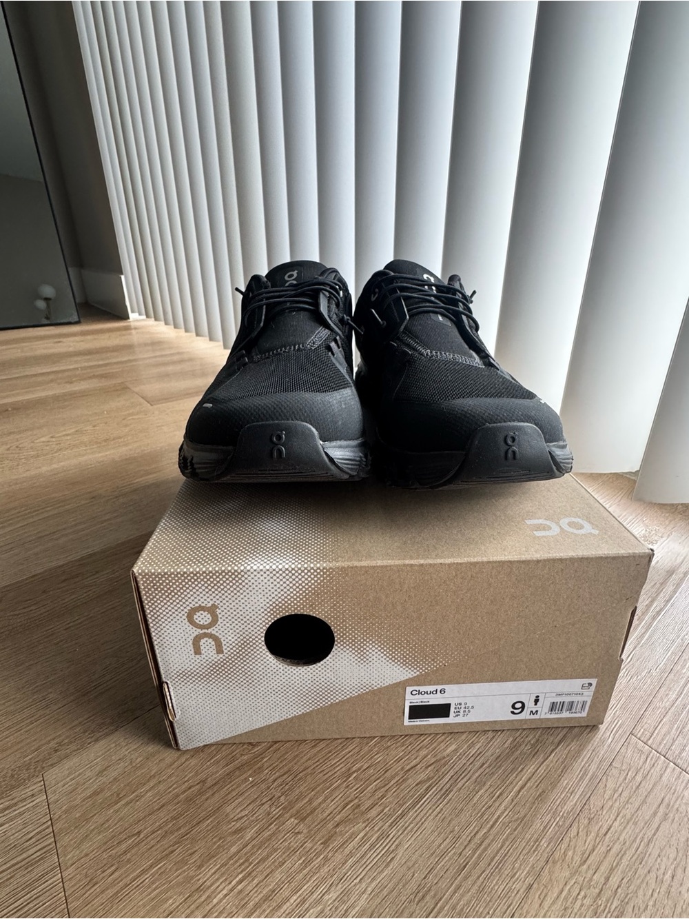 On Running Cloud 6 Men's Running Shoes - Black